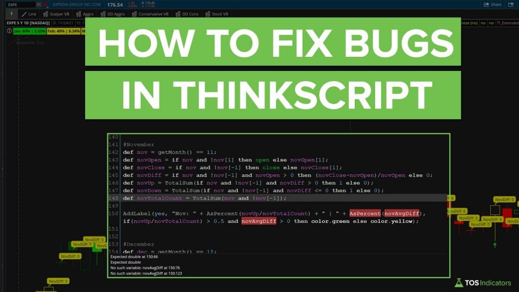 How to Fix Bugs in thinkScript