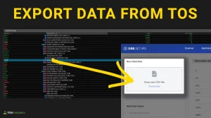 Export ThinkOrSwim Data to a CSV